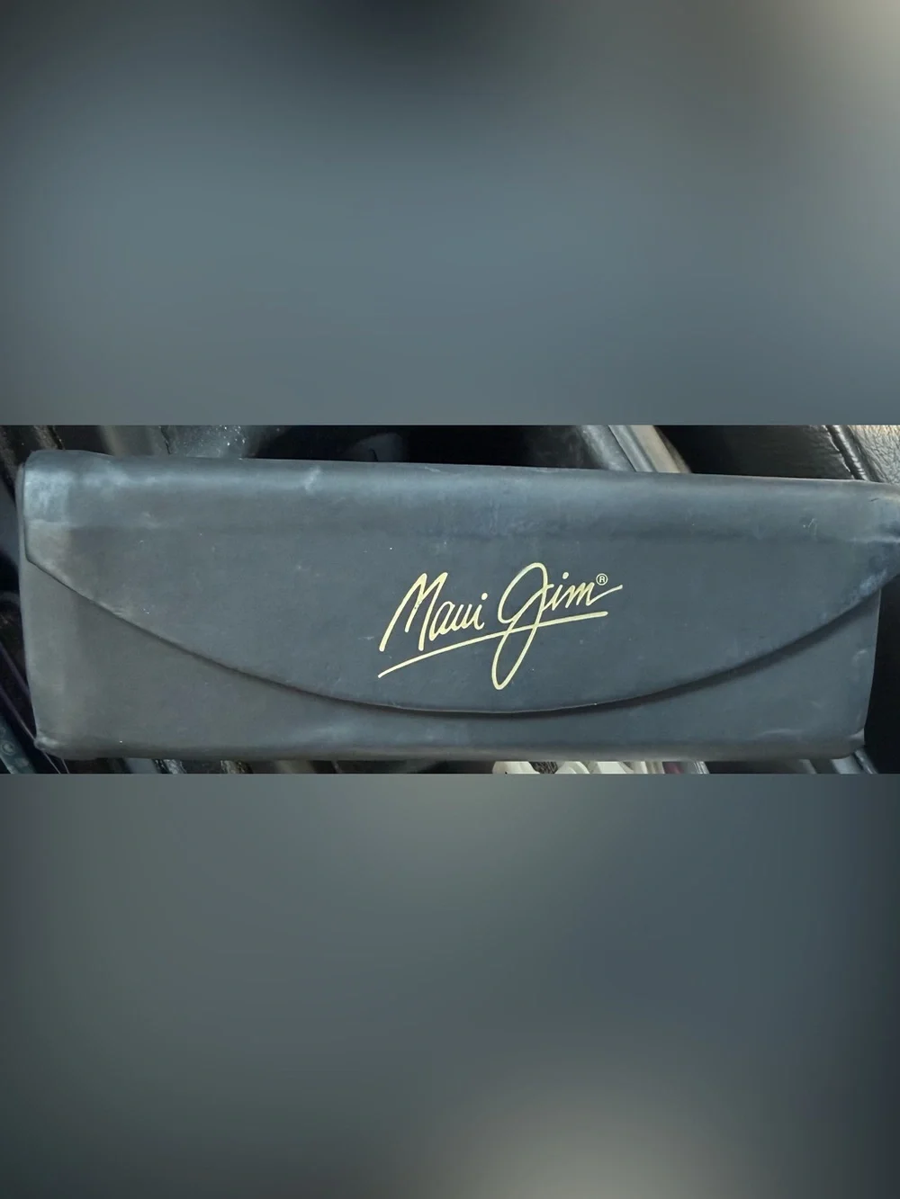 Maui Jim Black Sunglasses Case with Gold Script